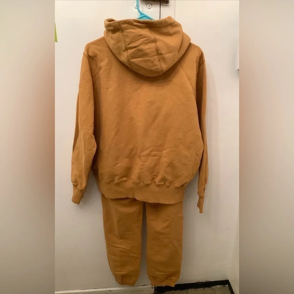Aime Leon Dore Pullover Hoodie Sweatshirt Small + Sweatpants XS Mustard …​​​​